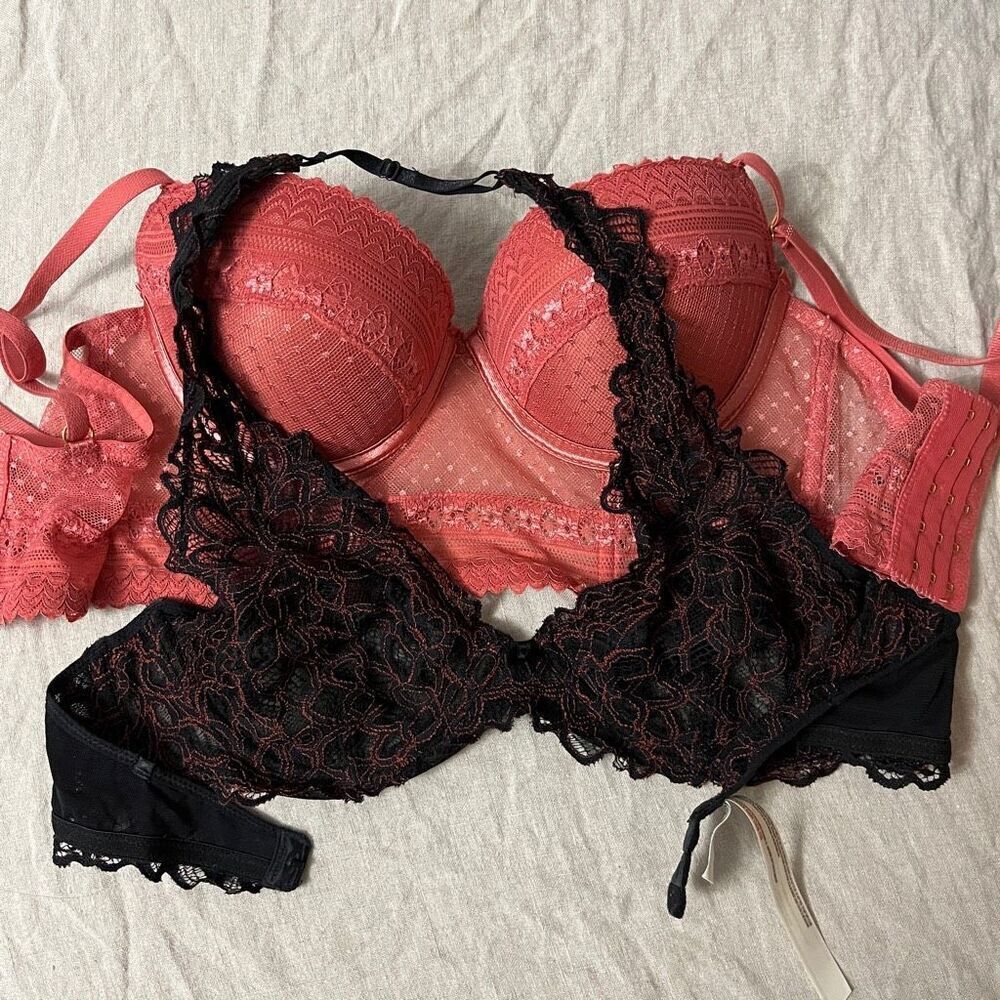 2x FP Bralette & Daisy Fuentes Push up Bra Sz 36b